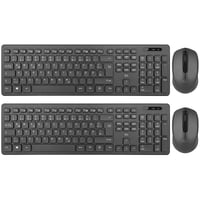 Rii Bezdrôtová Klávesnica a Myš Set, Wireless Keyboard Mouse Combo pre PC Laptop Windows Smart TV, Nemecká Klávesnica - Čierna 1