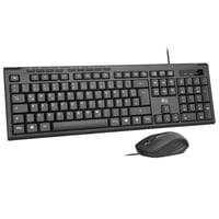 Káblová súprava klávesnice a myši Rii, vodoodolná, ergonomická – čierna 1