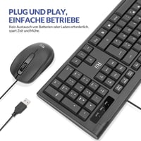 Rii Vezetékes Billentyűzet és Egér Szett, Vízálló, Ergonomikus USB, PC/Laptop 2