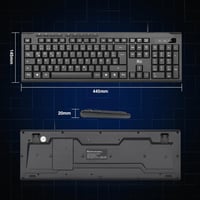 Rii Vezetékes Billentyűzet USB QWERTZ Német Kiosztás PC Laptop Mac Windows MacOS Fekete 7
