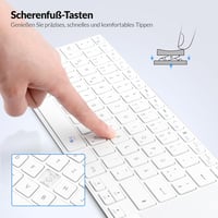 Rii Wireless Billentyűzet Touchpad-del, 2.4GHz + Bluetooth, Újratölthető - White 3