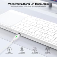 Rii Wireless Billentyűzet Touchpad-del, 2.4GHz + Bluetooth, Újratölthető - White 5