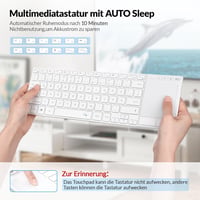 Rii Wireless Billentyűzet Touchpad-del, 2.4GHz + Bluetooth, Újratölthető - White 7