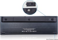 Rii Wireless Billentyűzet Touchpad-del, Újratölthető, PC/Laptop/Smart TV-hez - black 5