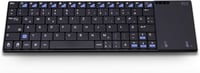 Rii Wireless Billentyűzet Touchpad-del, Újratölthető, PC/Laptop/Smart TV-hez - black 1