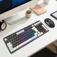 Rii Wireless Gaming Billentyűzet és Egér Szett, Bluetooth 2.4GHz, LED Háttérvilágítás 9