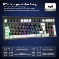 Rii Wireless Gaming Billentyűzet és Egér Szett, Bluetooth 2.4GHz, LED Háttérvilágítás 3
