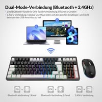 Rii Wireless Gaming Billentyűzet és Egér Szett, Bluetooth 2.4GHz, LED Háttérvilágítás 2