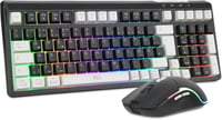 Rii Wireless Gaming Billentyűzet és Egér Szett, Bluetooth 2.4GHz, LED Háttérvilágítás 1