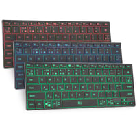 Tastatură wireless Rii X9 Bluetooth 5.0 cu iluminare RGB, reîncărcabilă, compatibilă cu iPad, tabletă, PC, laptop, Smart TV, subțire și portabilă 1