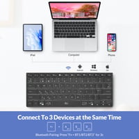 Tastatură wireless Rii X9 Bluetooth 5.0 cu iluminare RGB, reîncărcabilă, compatibilă cu iPad, tabletă, PC, laptop, Smart TV, subțire și portabilă 3
