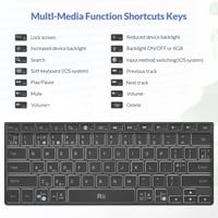 Tastatură wireless Rii X9 Bluetooth 5.0 cu iluminare RGB, reîncărcabilă, compatibilă cu iPad, tabletă, PC, laptop, Smart TV, subțire și portabilă 8