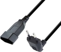 RIIEYOCA 90 Fokos Európai Hosszabbító Kábel, C-típusú Dugó, 2.5A/250V, Fekete - TV, Monitor, Számítógép és Háztartási Gépekhez 1