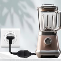 RIIEYOCA 90 Fokos Európai Hosszabbító Kábel, C-típusú Dugó, 2.5A/250V, Fekete - TV, Monitor, Számítógép és Háztartási Gépekhez 3
