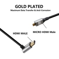 RIIEYOCA 90 fokos lefelé hajlított 8K HDMI kábel 48Gbps, 0,5m 2
