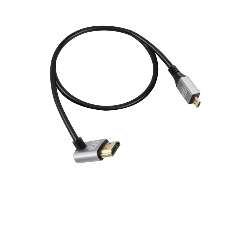 RIIEYOCA 90 fokos lefelé hajlított 8K HDMI kábel 48Gbps, 0,5m