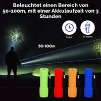 Riisoyu 6 ks mini LED baterka pre deti, malá COB LED baterka so šnúrkou na krk a silikónovým povrchom na kempovanie, turistiku a narodeniny 3