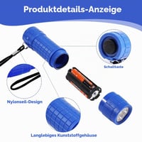 Riisoyu 6 ks mini LED baterka pre deti, malá COB LED baterka so šnúrkou na krk a silikónovým povrchom na kempovanie, turistiku a narodeniny 5