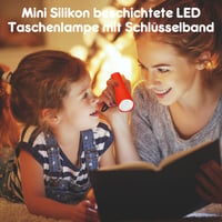 Riisoyu 6 ks mini LED baterka pre deti, malá COB LED baterka so šnúrkou na krk a silikónovým povrchom na kempovanie, turistiku a narodeniny 2