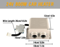 Riloer 24V 800W autófűtő motorhome ablaktisztító defrost ventillátor 5