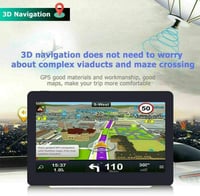 Riloer 7 hüvelykes hordozható autós GPS navigációs készülék HD térképpel, kapacitív érintőképernyővel, teherautóhoz és autóhoz, 3D és FM fun 2
