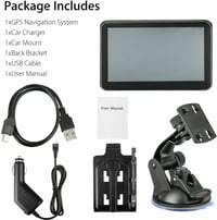 Riloer 7 hüvelykes hordozható autós GPS navigációs készülék HD térképpel, kapacitív érintőképernyővel, teherautóhoz és autóhoz, 3D és FM fun 9