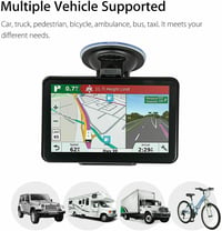 Riloer 7 hüvelykes hordozható autós GPS navigációs készülék HD térképpel, kapacitív érintőképernyővel, teherautóhoz és autóhoz, 3D és FM fun 8