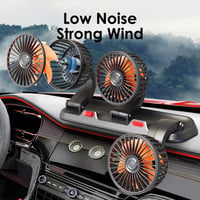 Prenosný autoventilátor Riloer, trojhlavý, 360-stupňový otočný elektrický chladič do autozapaľovača pre nákladné autá, obytné vozidlá, SUV a lode 6