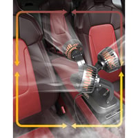 Prenosný autoventilátor Riloer, trojhlavý, 360-stupňový otočný elektrický chladič do autozapaľovača pre nákladné autá, obytné vozidlá, SUV a lode 4