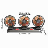 Prenosný autoventilátor Riloer, trojhlavý, 360-stupňový otočný elektrický chladič do autozapaľovača pre nákladné autá, obytné vozidlá, SUV a lode 8