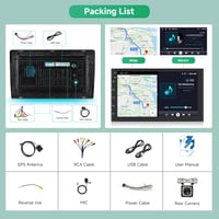 Rimoody 2 DIN Android autórádió GPS navigációval, 7", 1+32 GB 7