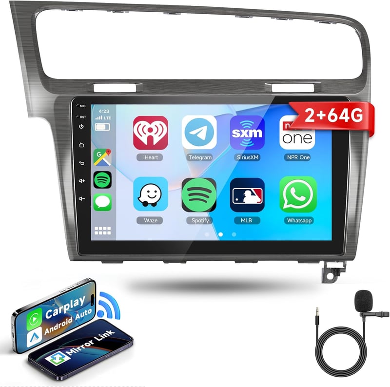 Rimoody 2DIN Android Autórádió VW Golf 7 2013-2018 Apple CarPlay GPS WiFi 10.1"