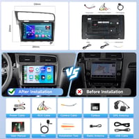Rimoody 2DIN Android Autórádió VW Golf 7 2013-2018 Apple CarPlay GPS WiFi 10.1" 8