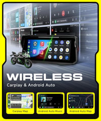 Rimoody 6.86" Carplay Motoros Kijelző Vezeték Nélküli Android Kijelzővel IP68 3