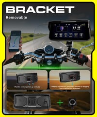 Rimoody 6.86" Carplay Motoros Kijelző Vezeték Nélküli Android Kijelzővel IP68 2