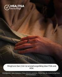 Inel inteligent RingConn Gen 2 Air - Dune Gold, mărimea 7 - baterie de 10 zile, monitorizare somn/stres/puls, rezistență la apă IP68, compatibil cu iOS și Android 7