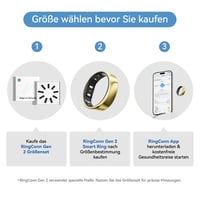 Inteligentný prsteň RingConn Gen 2 so sledovaním spánkového apnoe a 12-dňovou výdržou batérie – zlatý 2