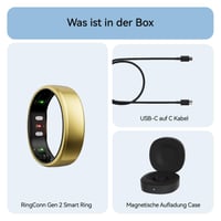 Inteligentný prsteň RingConn Gen 2 so sledovaním spánkového apnoe a 12-dňovou výdržou batérie – zlatý 8