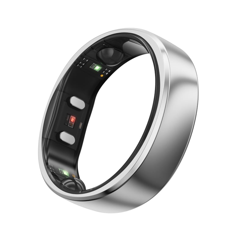 Inteligentný prsteň RingConn Gen 2 Smart Ring, strieborný – Sledovanie spánkového apnoe, meranie stresu a tepu, 12-dňová výdrž batérie, kompatibilný s Androidom a iOS