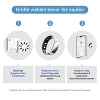 Inteligentný prsteň RingConn Gen 2 Smart Ring, strieborný – Sledovanie spánkového apnoe, meranie stresu a tepu, 12-dňová výdrž batérie, kompatibilný s Androidom a iOS 2