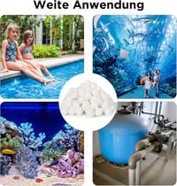Rinwywey Szűrőgolyók 1300g Homokszűrőhöz Medence Aquarium Tisztítás 3
