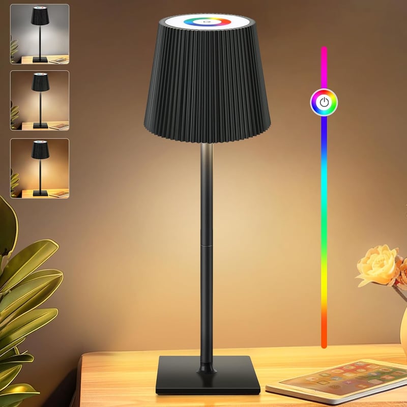 Riokko LED asztali lámpa érintésvezérlés RGB dimmer USB-C akkumulátor