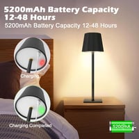 Riokko LED asztali lámpa érintésvezérlés RGB dimmer USB-C akkumulátor 6