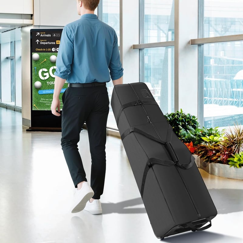 RIOROO Golf Utazótáska Kerekekkel 900D Oxford Vízálló Golfütő Táska