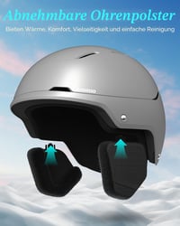 Lyžiarska prilba RIOROO pre mužov, ženy a mládež, nastaviteľná veľkosť, s teplými chráničmi uší, snowboardová prilba, ľahká lyžiarska prilba s nastaviteľným systémom vetrania, kompatibilná s lyžiarskymi okuliarmi 5