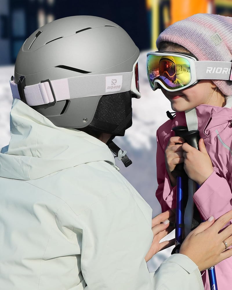 RIOROO Sísisak Beépített Szemüveggel, Szellőztetett Snowboard Bukósisak Unisex