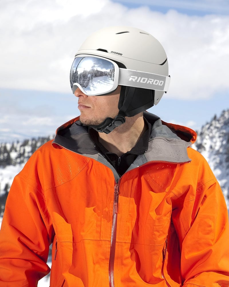 RIOROO Sísisak Férfiaknak Nőknek Állítható Méret Hőmérsékleti Párnák Snowboard - S, Eggshell white