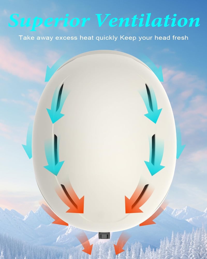 RIOROO Sísisak Férfiaknak Nőknek Állítható Méret Hőmérsékleti Párnák Snowboard - S, Eggshell white