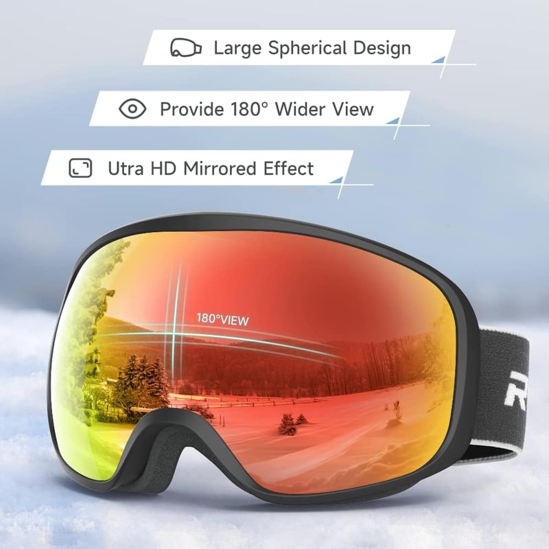 RIOROO Síszemüveg Snowboard Kettős Lencse UV Védelem Női Férfi Felnőtt