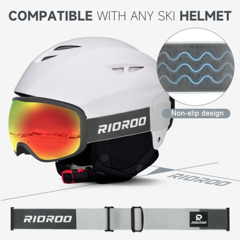 RIOROO Síszemüveg Snowboard Kettős Lencse UV Védelem Női Férfi Felnőtt